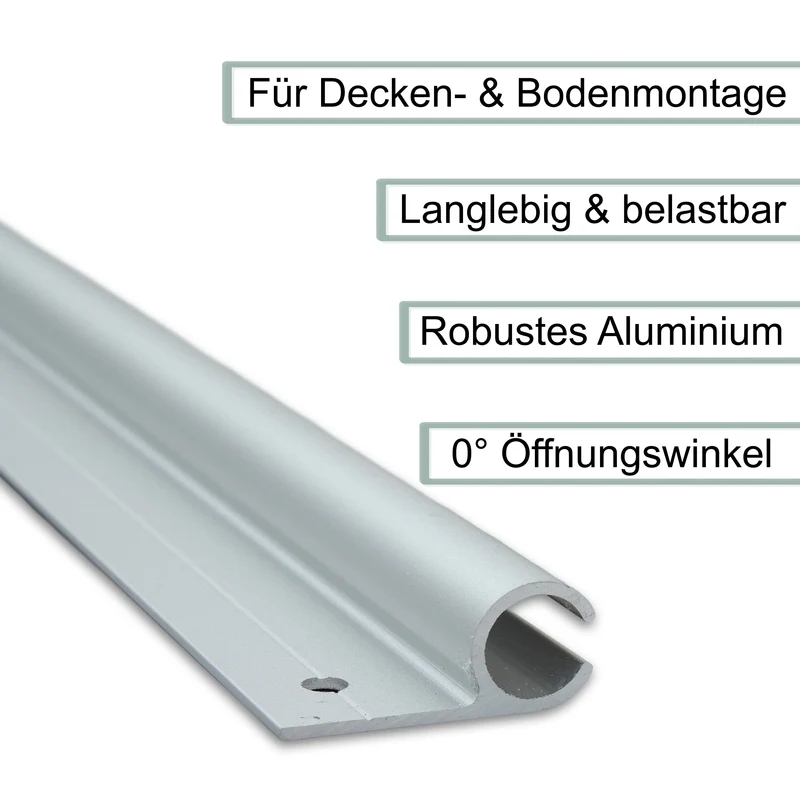 Alu Kederschiene - 1,2 Meter - Kederleiste - Neigung 0° - Ø10mm (passend für 5-9mm Keder) - Aluminium Kederprofil Leiste für Wohnwagen Wohnmobil Vorzelt Sonnensegel Schürzenleiste Vorzeltschiene