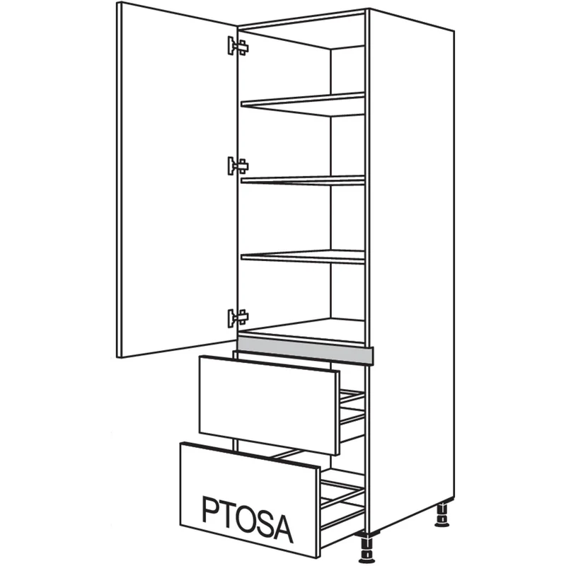 nobilia Geschirr-/ Vorratsschrank LH2A50-2 50 cm