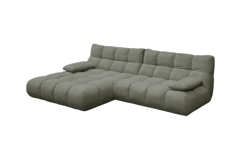 KAWOLA Sofa VIVIEN Ecksofa Feincord olivgrün