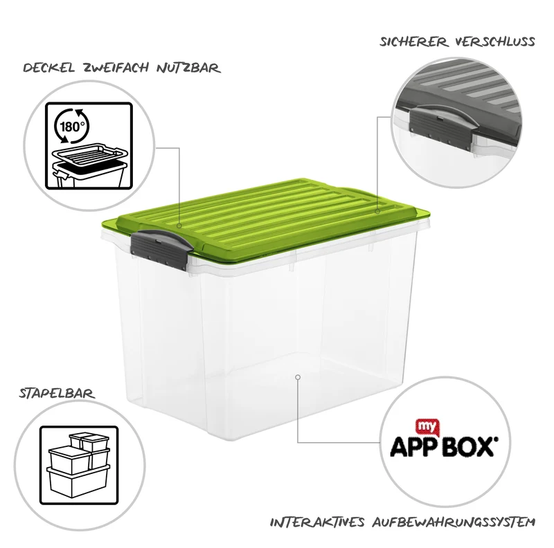 Stapelbox hoch DIN A4, 19 l COMPACT