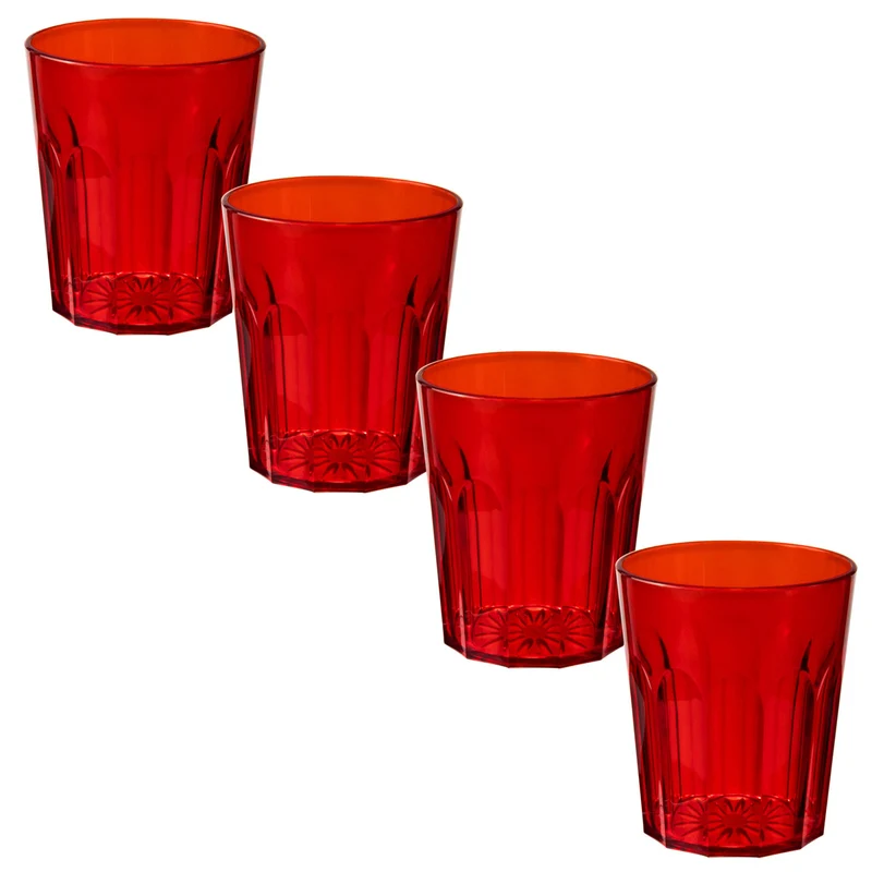 Camping Glas Set - 250 / 450 / 630 ml - Wasserglas - bunt - Party Trinkglas Kunststoff Gläser Sets