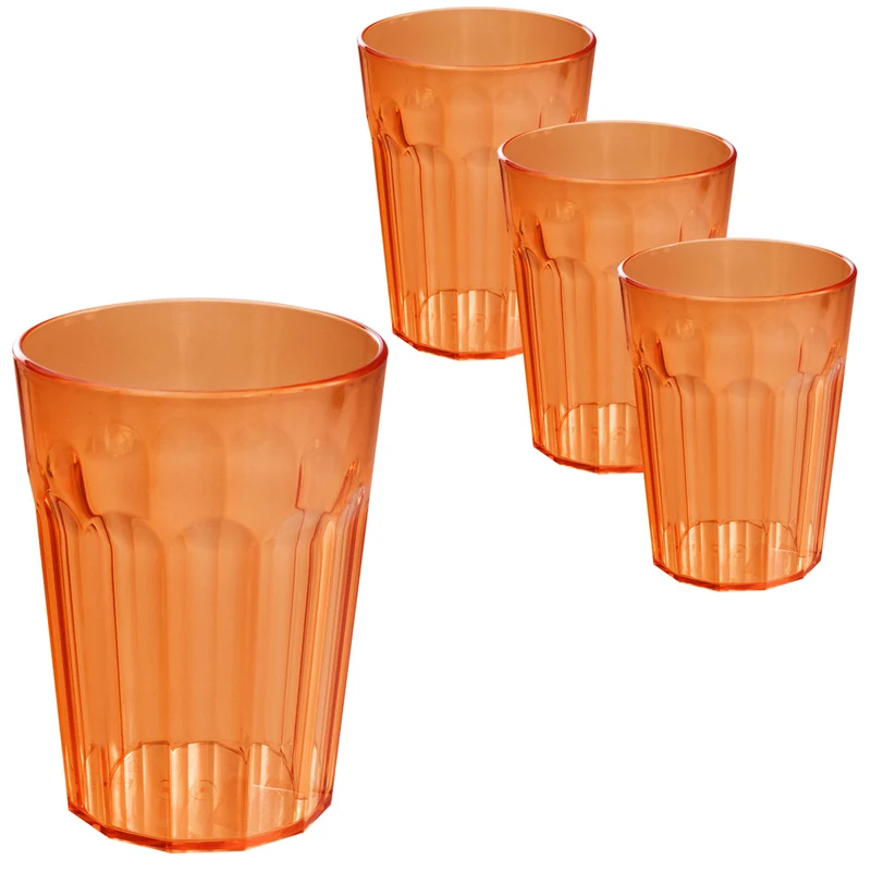 Camping Glas Set - 250 / 450 / 630 ml - Wasserglas - bunt - Party Trinkglas Kunststoff Gläser Sets