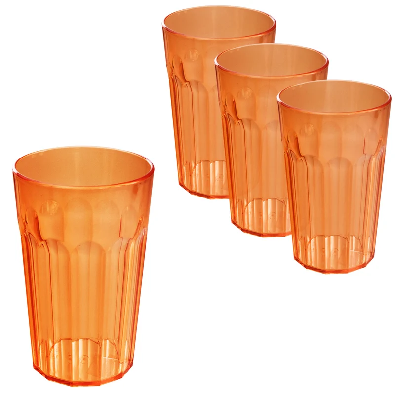 Camping Glas Set - 250 / 450 / 630 ml - Wasserglas - bunt - Party Trinkglas Kunststoff Gläser Sets
