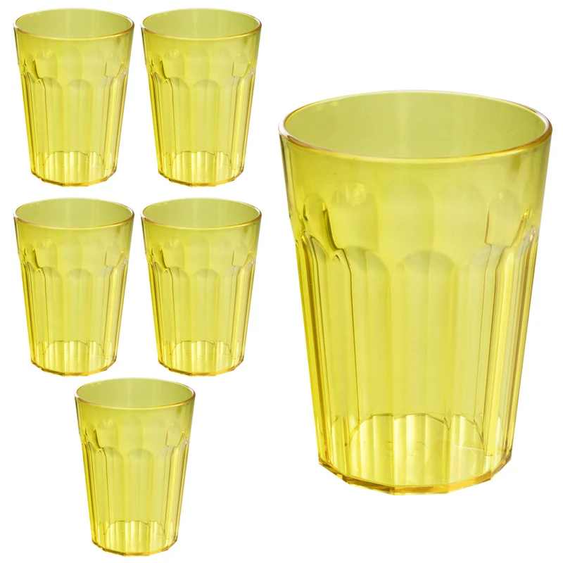 Camping Glas Set - 250 / 450 / 630 ml - Wasserglas - bunt - Party Trinkglas Kunststoff Gläser Sets
