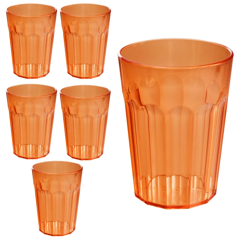 Camping Glas Set - 250 / 450 / 630 ml - Wasserglas - bunt - Party Trinkglas Kunststoff Gläser Sets