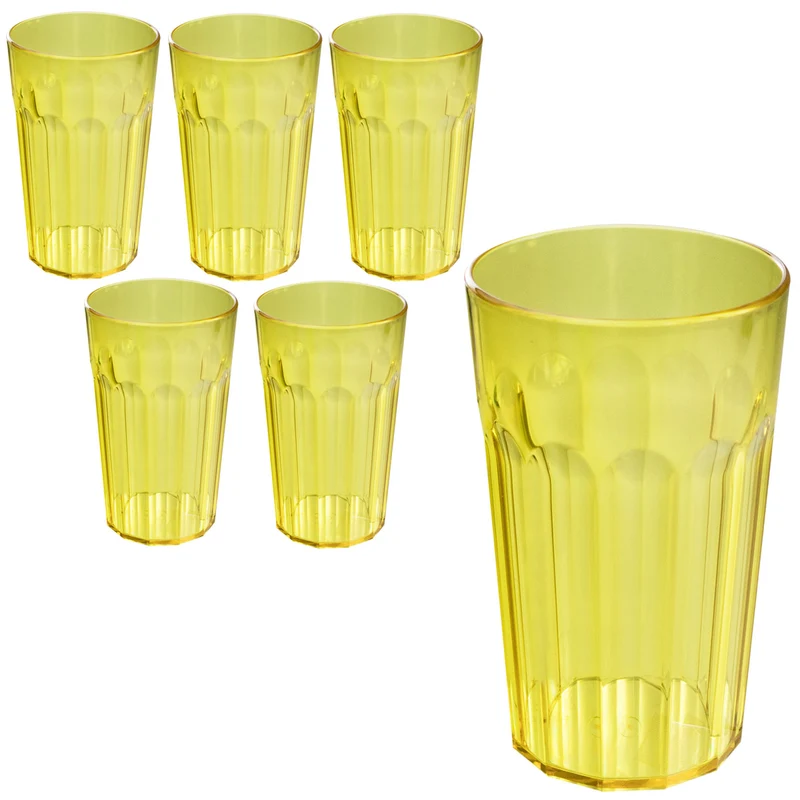 Camping Glas Set - 250 / 450 / 630 ml - Wasserglas - bunt - Party Trinkglas Kunststoff Gläser Sets