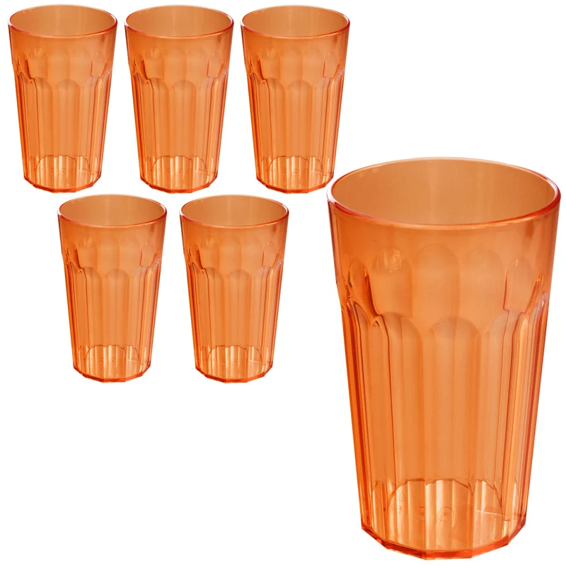 Camping Glas Set - 250 / 450 / 630 ml - Wasserglas - bunt - Party Trinkglas Kunststoff Gläser Sets