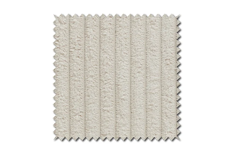 KAWOLA Sofa CELESTE 4-Sitzer mit Hocker Cord cremeweiß