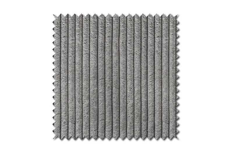 KAWOLA Sofa CELESTE 4-Sitzer mit Hocker Cord grau