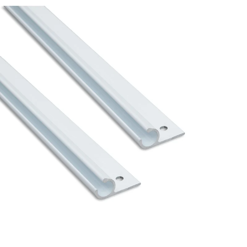 Alu Kederschiene - 1,2 Meter - Kederleiste - Neigung 45° - Ø10mm (passend für 7-9mm Keder) Weiss Aluminium Kederprofil Leiste für Wohnwagen Wohnmobil Vorzelt Sonnensegel Schürzenleiste Vorzeltschiene