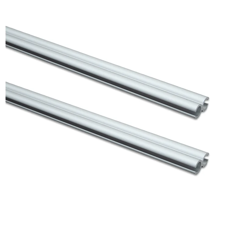 Alu Doppelkederschiene 1 Meter Kederleiste Ø8mm (passend für 5-7mm Keder) - Aluminium Leiste Kederprofil für Wohnwagen Wohnmobil - Zelt Vorzelt Schürzenleiste Vorzeltschiene