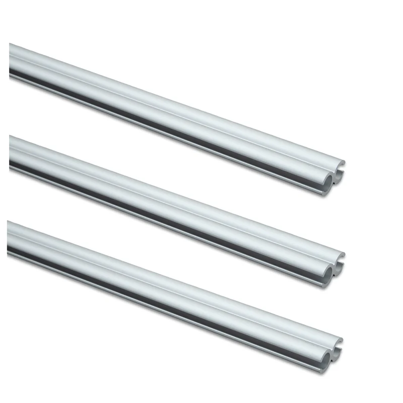 Alu Doppelkederschiene 1 Meter Kederleiste Ø8mm (passend für 5-7mm Keder) - Aluminium Leiste Kederprofil für Wohnwagen Wohnmobil - Zelt Vorzelt Schürzenleiste Vorzeltschiene