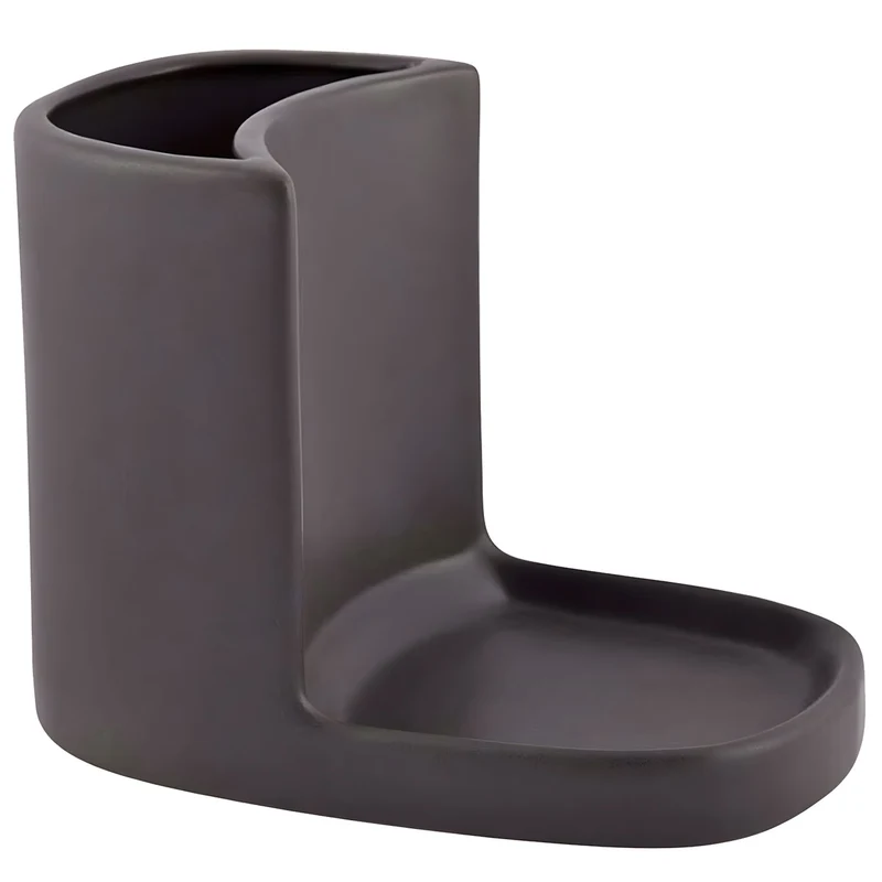 Design Spülbecken Organizer Grau Braun Waschbecken Schwammhalter Schwammablage