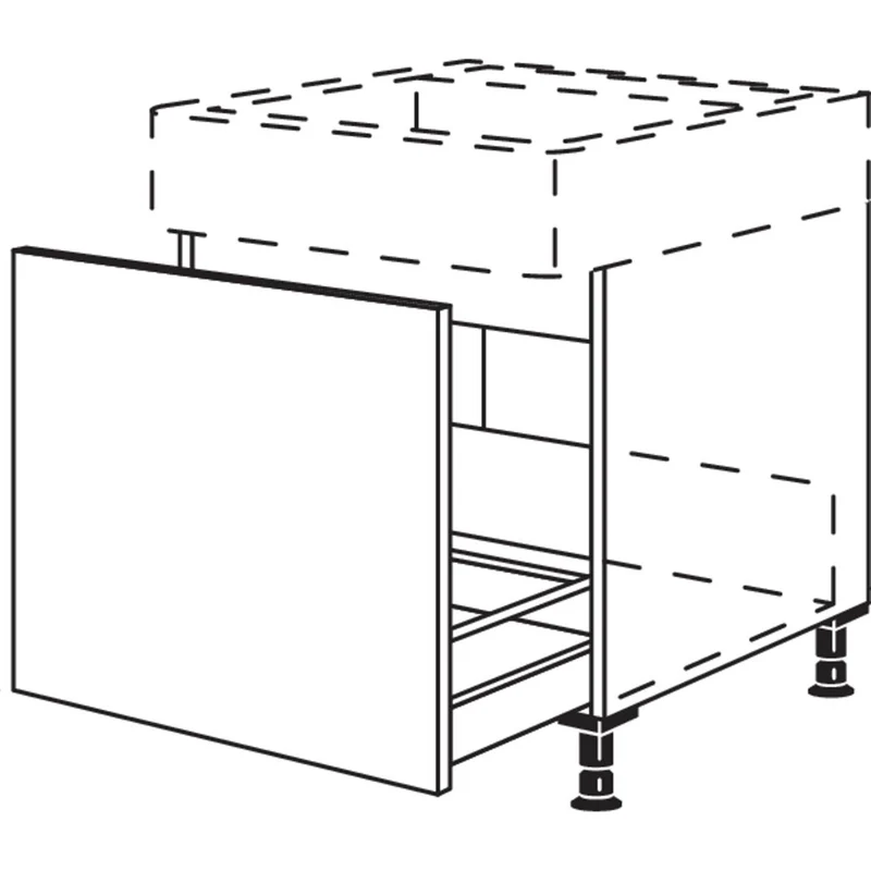 nobilia Spülenschrank für bauseitige Wertstoffbehältersysteme SPUSTAK-BW60 60 cm