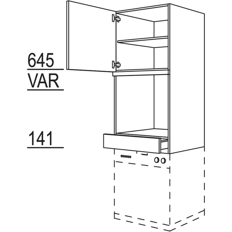 nobilia Geräte-Umbau Backofen / Geschirrspüler GOGSP60-3 60 cm