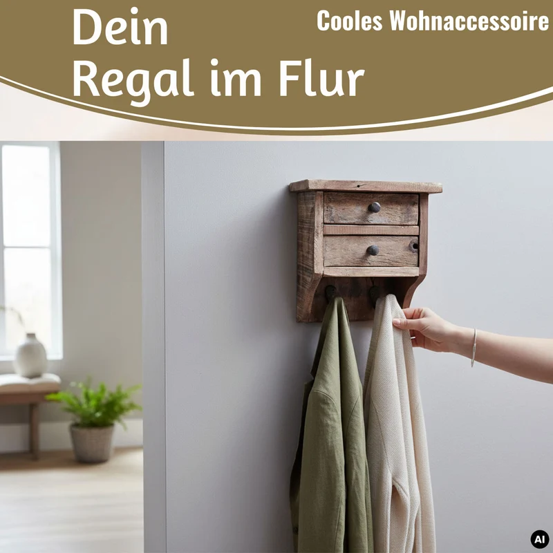 Vintage Küchenregal Dehli 25cm hängend mit 2 Haken Gewürzregal Wandregal Wandboard