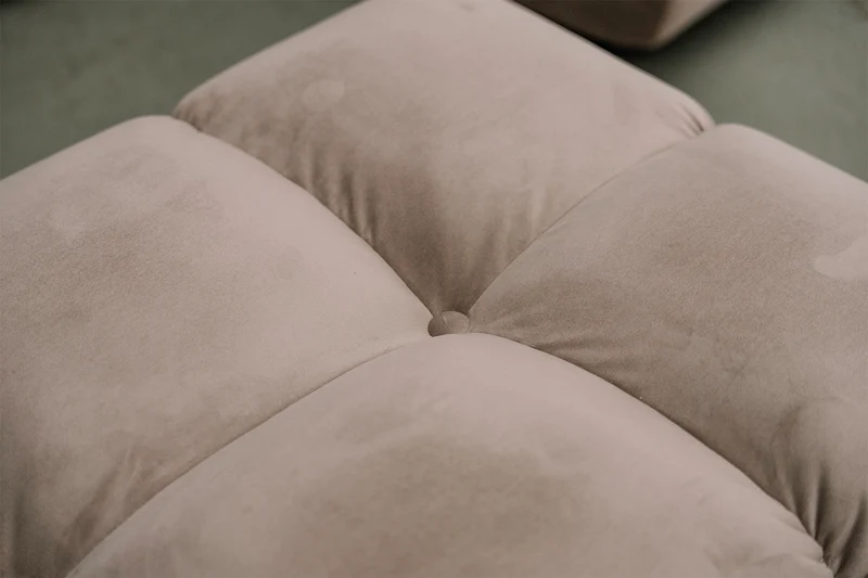 KAWOLA Sofa VIVIEN Ecksofa Velvet sand