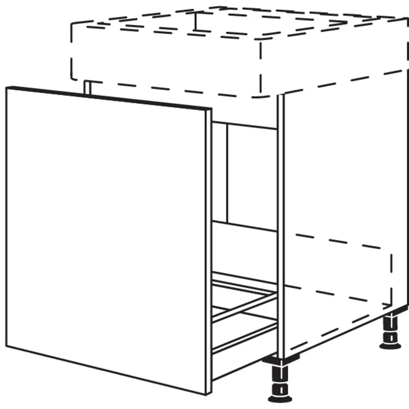 nobilia Maxi-Spülenschrank für bauseitige Wertstoffbehälter- Systeme SPUSTA-BW60-M 60 cm