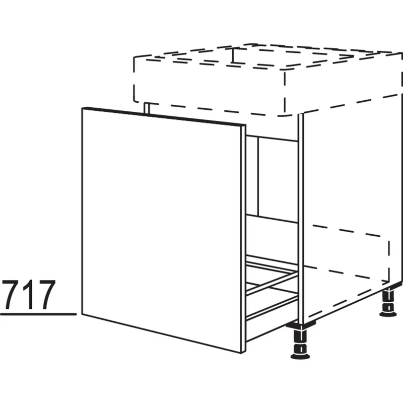 nobilia Maxi-Spülenschrank für bauseitige Wertstoffbehälter- Systeme SPUSTA-BW60-M 60 cm