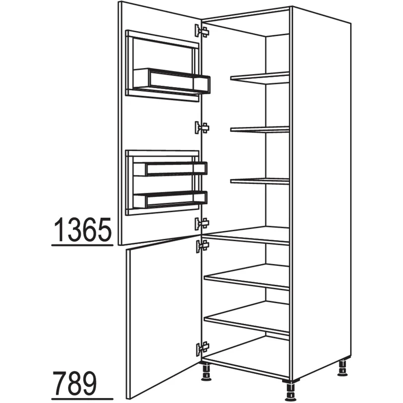 nobilia XL-Breakfastschrank BKFST60-2X 60 cm