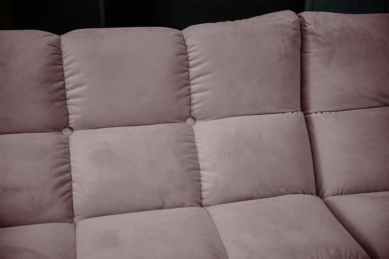 KAWOLA Sofa VIVIEN Ecksofa Velvet roségrau