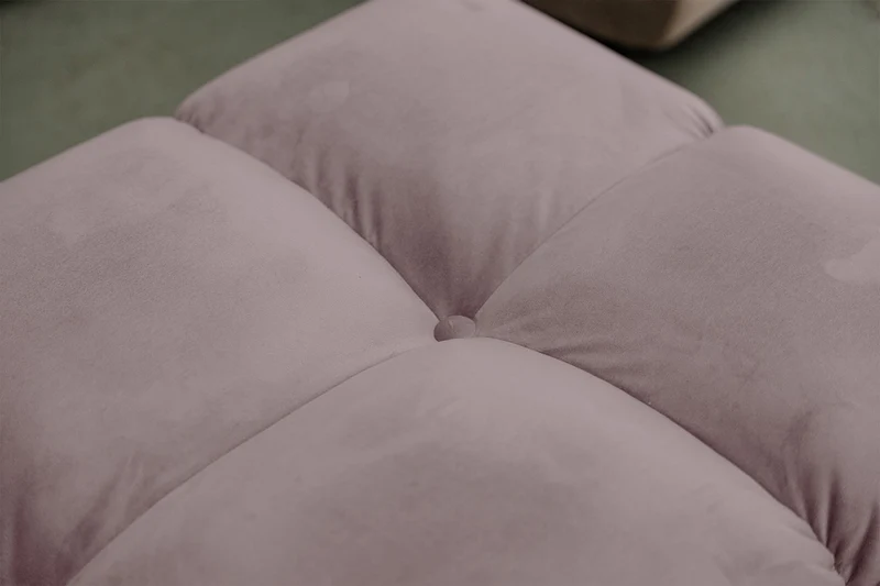 KAWOLA Sofa VIVIEN Ecksofa Velvet roségrau