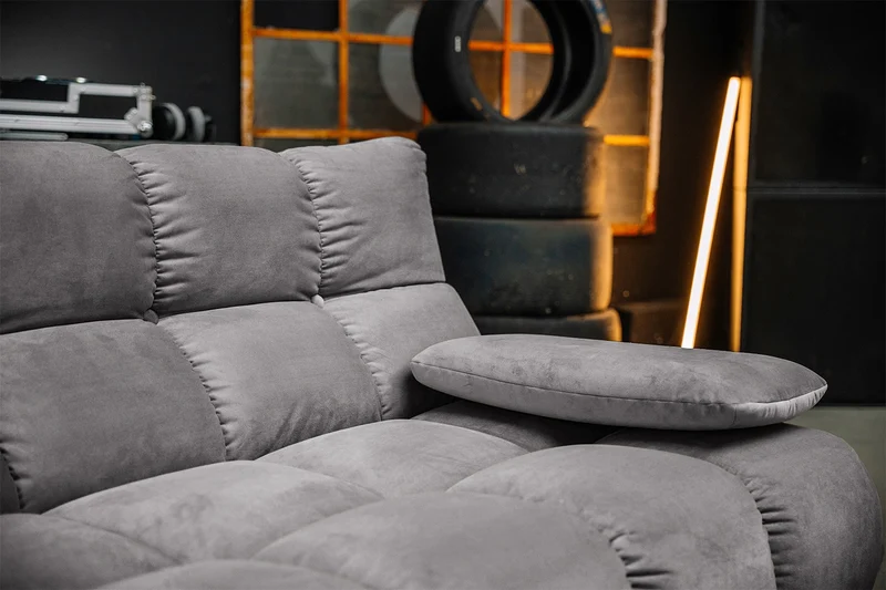 KAWOLA Sofa VIVIEN Ecksofa Velvet stone
