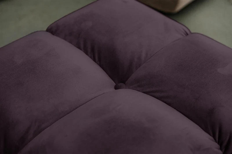 KAWOLA Sofa VIVIEN Ecksofa Velvet purple