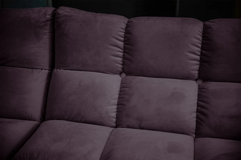 KAWOLA Sofa VIVIEN Ecksofa Velvet purple
