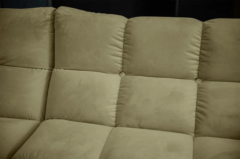 KAWOLA Sofa VIVIEN Ecksofa Velvet oliv