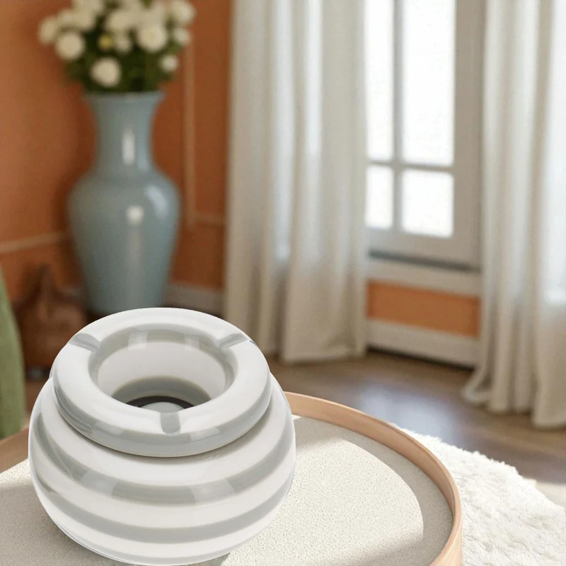 Sturmaschenbecher 11x6cm Maritim Beige Windaschenbecher Aschenbecher