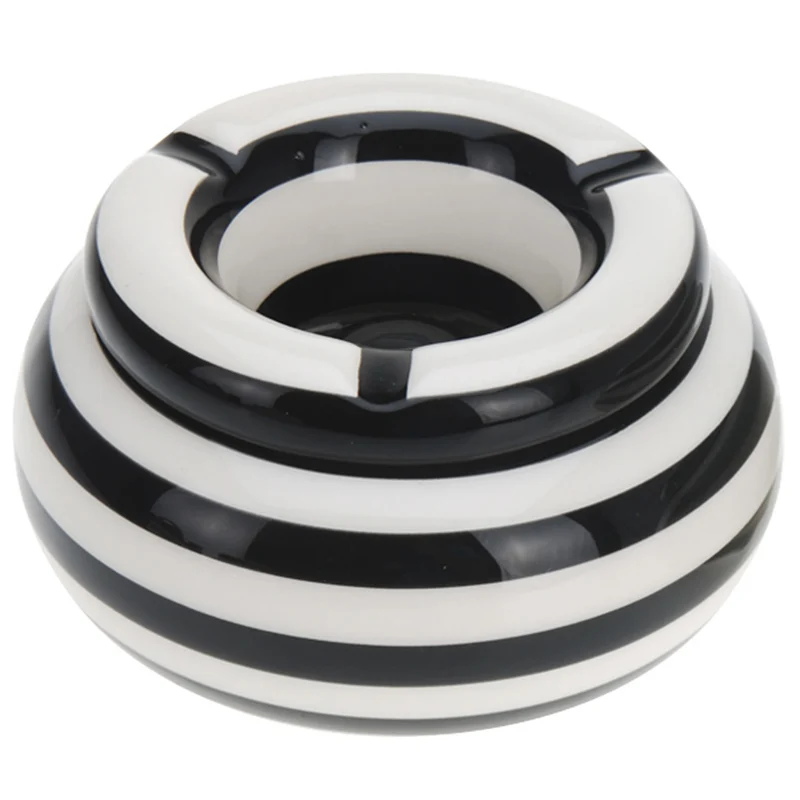 Sturmaschenbecher 11x6cm Maritim Schwarz Windaschenbecher Aschenbecher