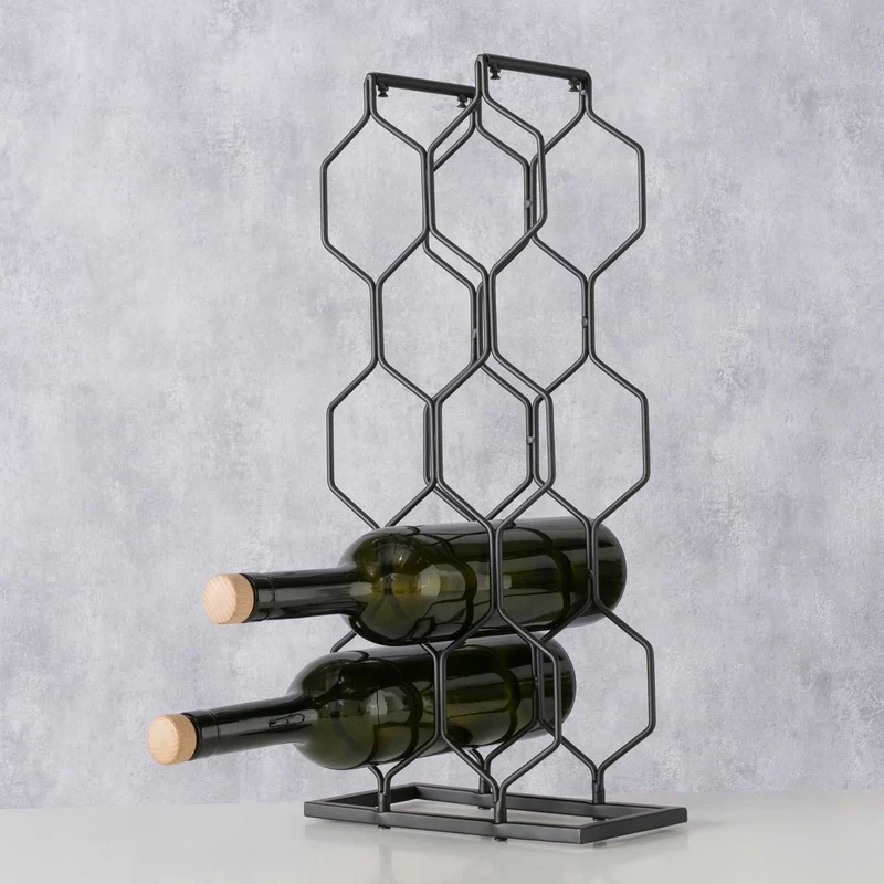 Weinregal Weinständer Metall 48cm für 8 Flaschen Flaschenregal Flaschenhalter