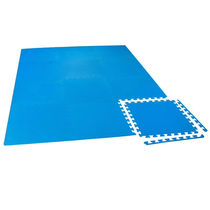 Poolunterlegmatte aus EVA in Blau - 0,5cm dick - 50x50cm - passend für spezielle Poolgrößen - Stecksystem in Puzzleform