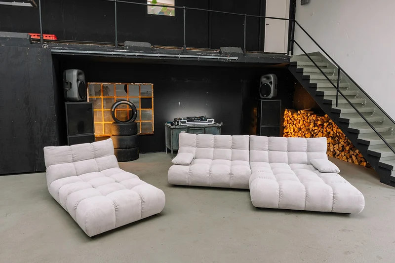 KAWOLA Sessel VIVIEN Drehsessel Feincord silber