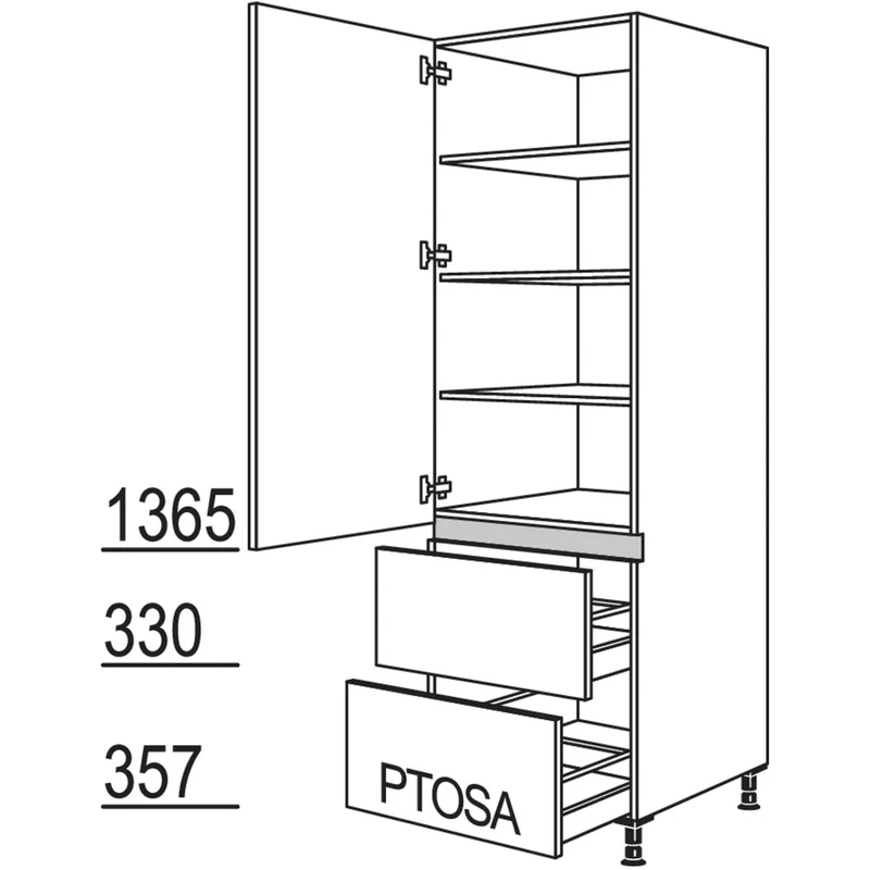 nobilia Geschirr-/ Vorratsschrank LH2A60-2 60 cm