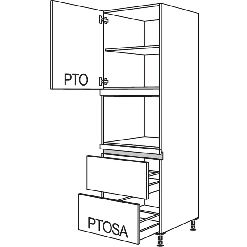 nobilia Geräte-Umbau für Dampfgarer / Kompaktgerät LGDK2A-2 60 cm