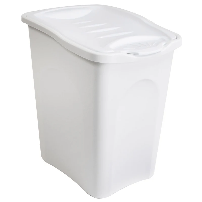 Wäschekorb 25 Liter klein mit Deckel - Wäschesammler ohne Löcher 36x28x40cm Wäschebox Wäschesortierer Kunststoff Singlehaushalt