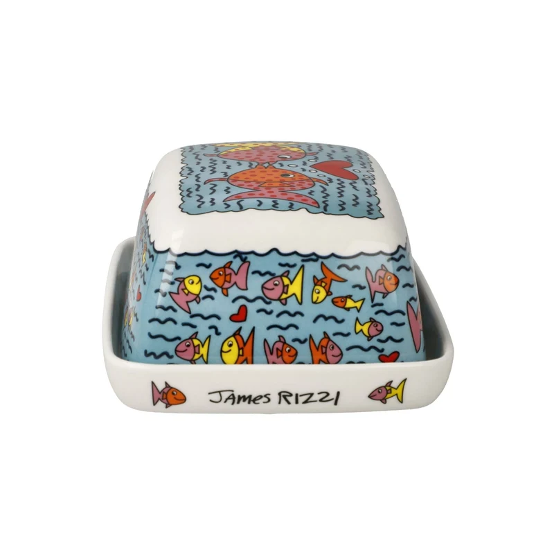 Goebel James Rizzi Butterdose „Family of Fish“ – 14 cm – 2026