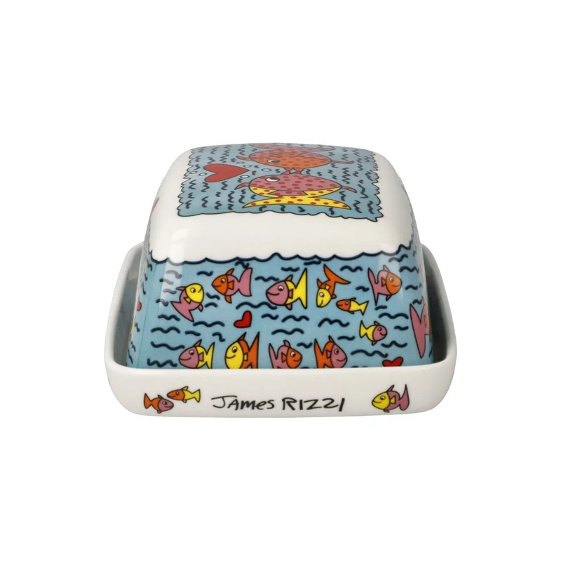 Goebel James Rizzi Butterdose „Family of Fish“ – 14 cm – 2026