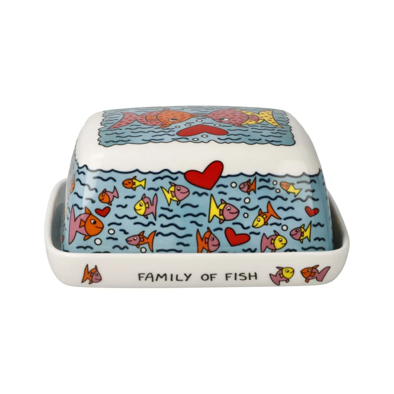 Goebel James Rizzi Butterdose „Family of Fish“ – 14 cm – 2026