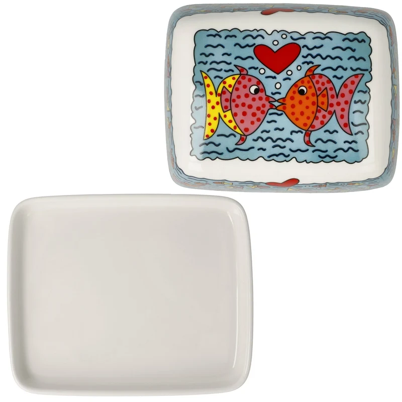 Goebel James Rizzi Butterdose „Family of Fish“ – 14 cm – 2026