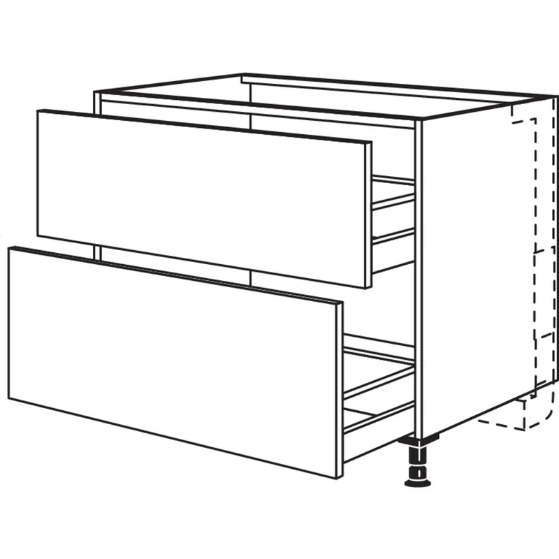nobilia XL-Kochstellenschrank für Panorama-Kochfeldabzug mit vertikalem Motor KDMP2A90-X 90 cm