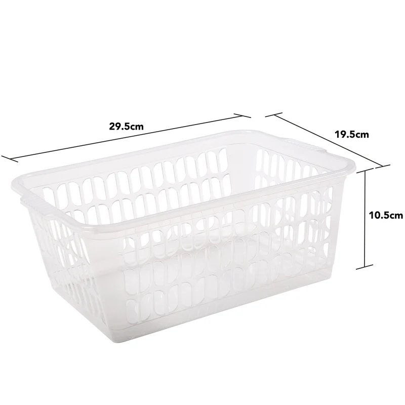 Körbchen Aufbewahrungskorb - 29x20x10 cm - Kunststoffkorb - Größe M - Organizer Ordnung - Aufbewahrung Bad Korb Kinderzimmer Haushalt