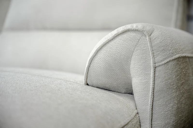 KAWOLA Sofa ADRIANA Ecksofa mit Relaxfunktion Stoff hellgrau