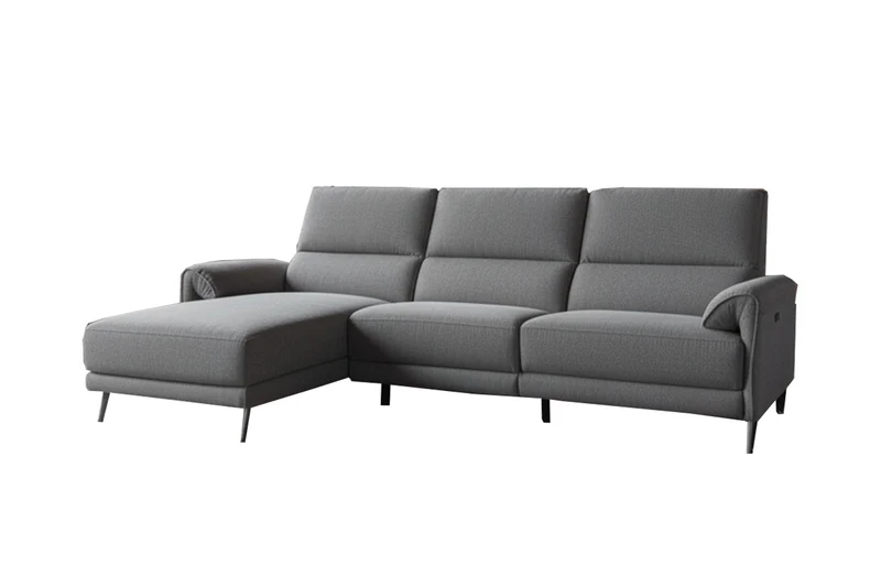 KAWOLA Sofa ADRIANA Ecksofa mit Relaxfunktion Stoff anthrazit