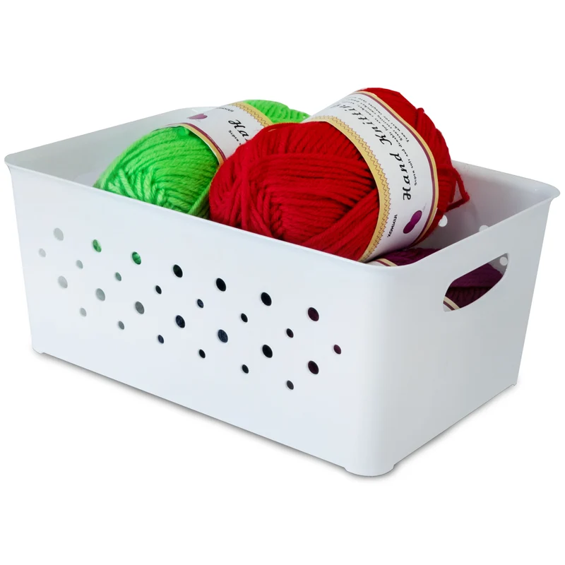 Ordnungsbox-Set WEIß-GRAU-ANTHRAZIT - 24x16x10cm - 3,3 Liter - DINA5 - Schubladenorganizer Ordnungskorb Schublade - Organizerbox Ordnungssystem Kunststoff Aufbewahrung Bad Korb Schrank Schreibtisch