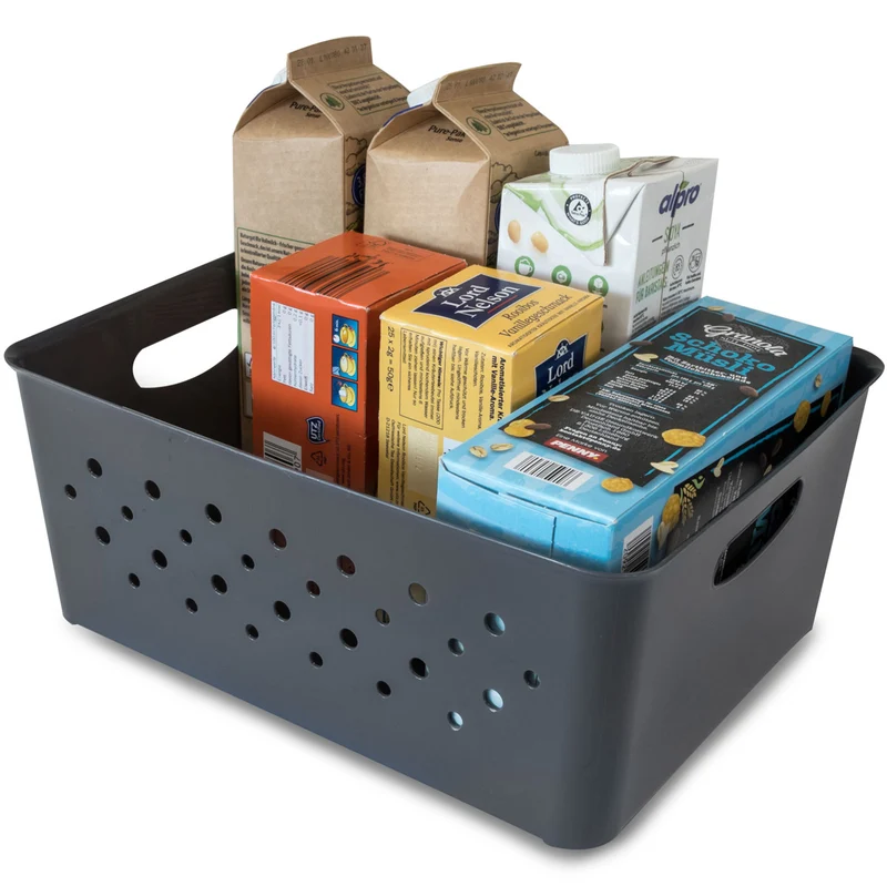 Ordnungsbox 33x26x13cm - 10 Liter - DINA4 - Schubladenorganizer Ordnungskorb Schublade - Organizerbox Ordnungssystem Kunststoff Aufbewahrung Bad Korb Schrank Schreibtisch