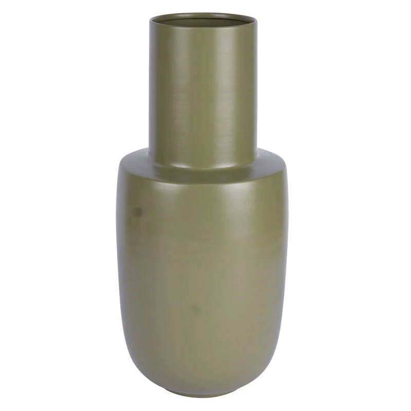 Nordic Bodenvase Blumenvase Odense 40cm Oliv Grün Alu Tischvase Pampasgras