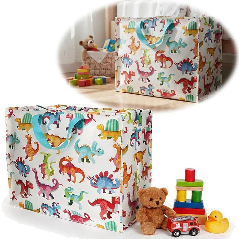 XXL Jumbo Bag Baby Dinos Dinosaurier 55cm Recycelt Kunststoff Aufbewahrungstasche Einkaufstasche